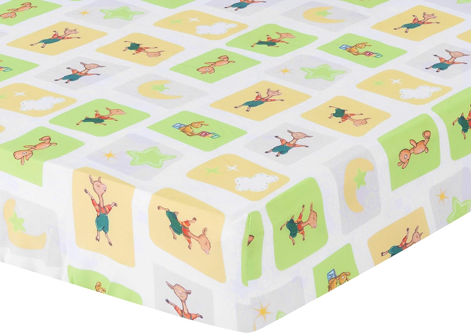 EVERYDAY KIDS Precious Moments Noah’s Ark 4 Pc Crib Bedding for Girls Nursery Set Includes Baby Bed Quilt, Fitted Sheet, Dust Ruffle and Diaper Stacker with Sweet Images of Elephants and Giraffes - Image 6